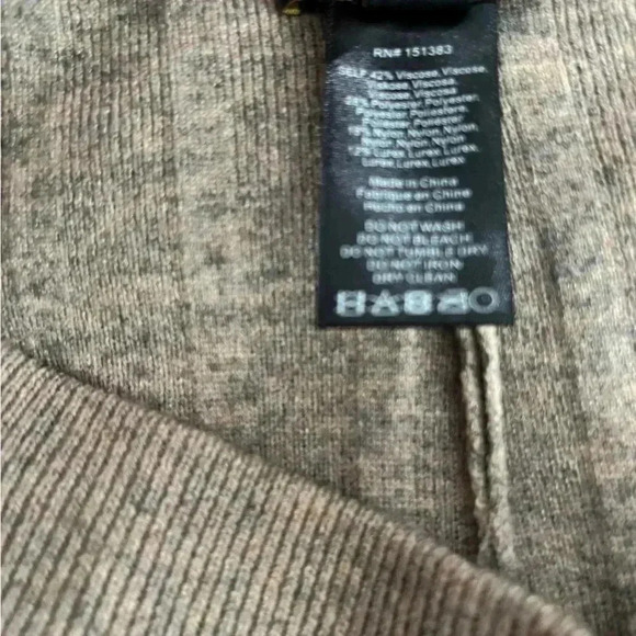 [XL]Current Air Anthropologie Viscose Rib Knit  Wide Leg Cropped Sweater Pants - Picture 5 of 8